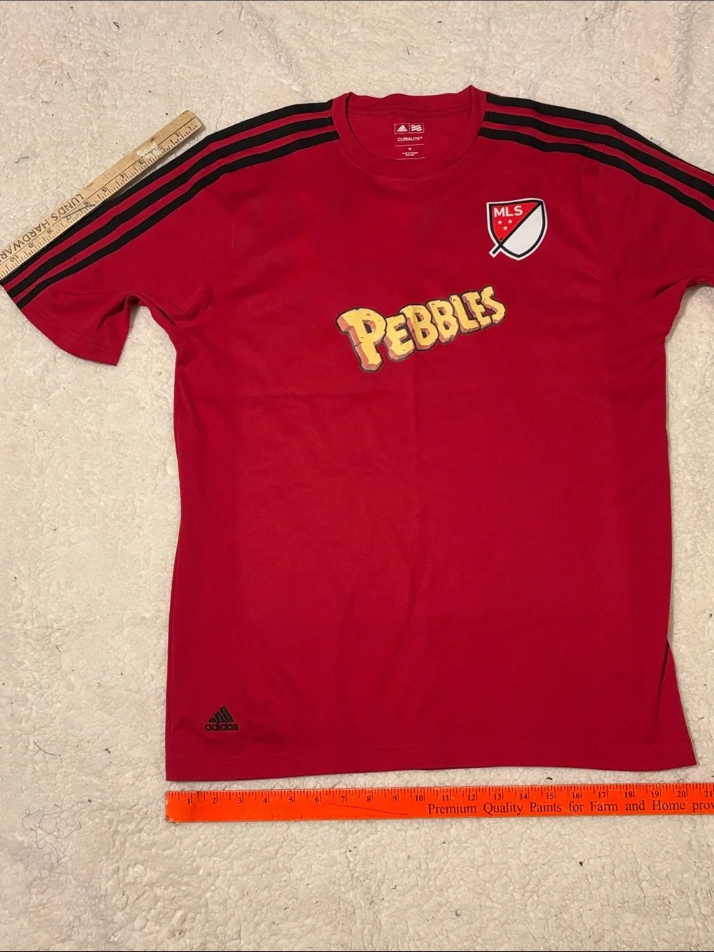 adidas Red MLS x Pebbles Men's Short Sleeve Soccer Shirt
